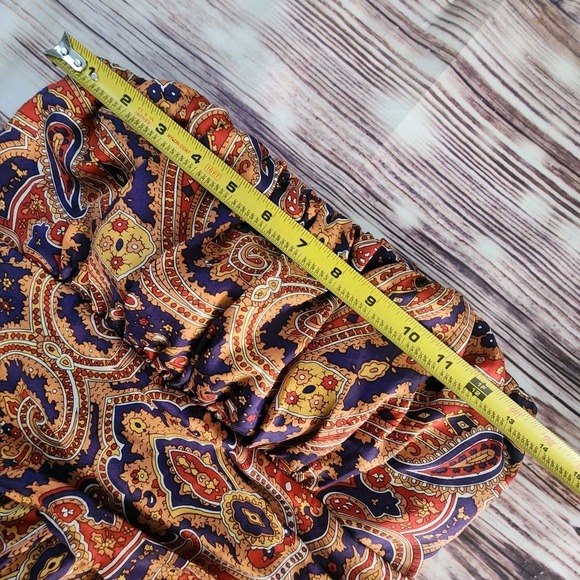 The Limited Boho Maxi Dress Hippie Paisley Festival 70s Flowy Tiered Floral Sz 0 - Picture 11 of 13